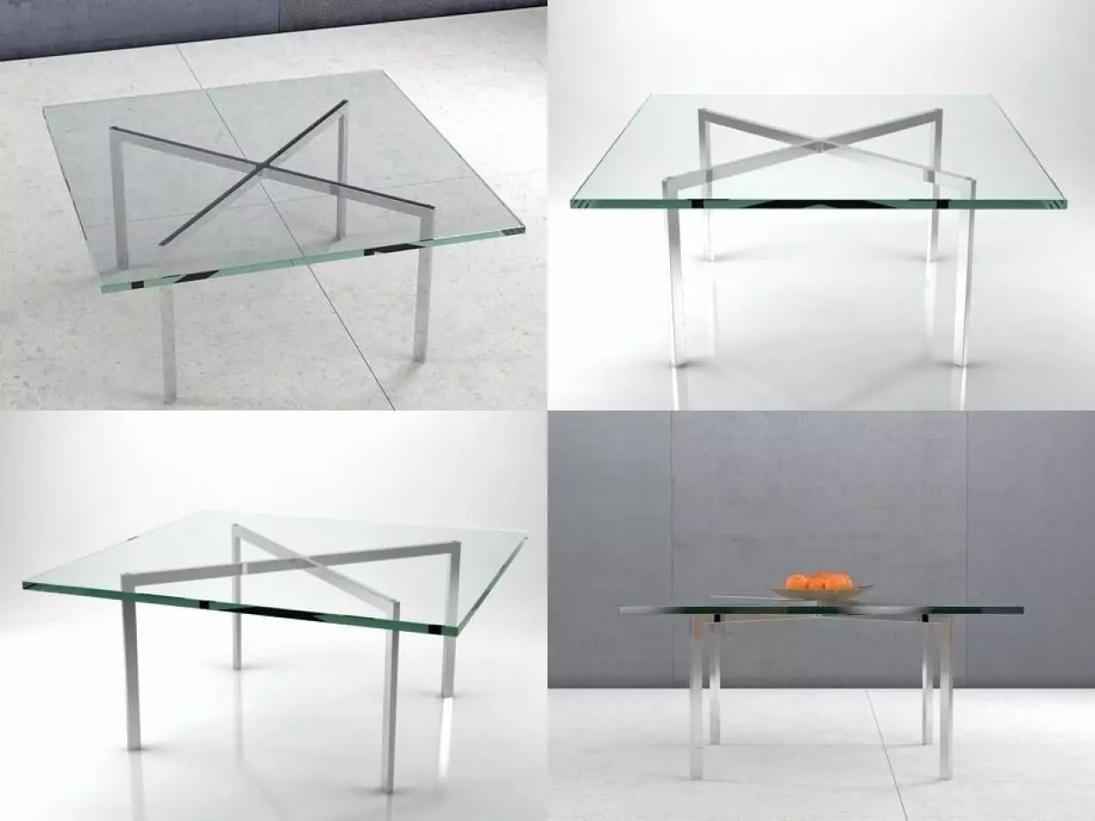 Barcelona Table 3D model_0