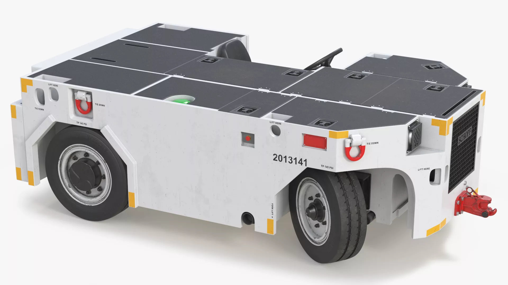 Schopf Naval Aircraft Tow Tractor Rigged 3D model