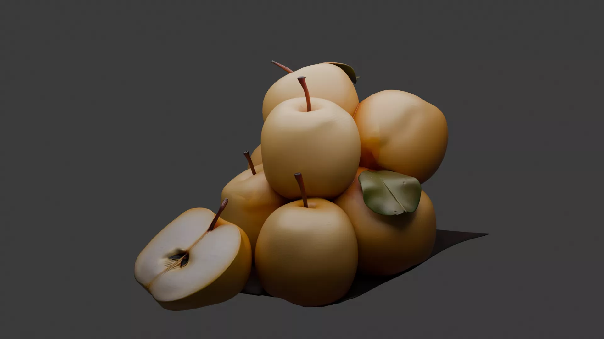 Chinese Pear 3D Model Low-poly 3D model