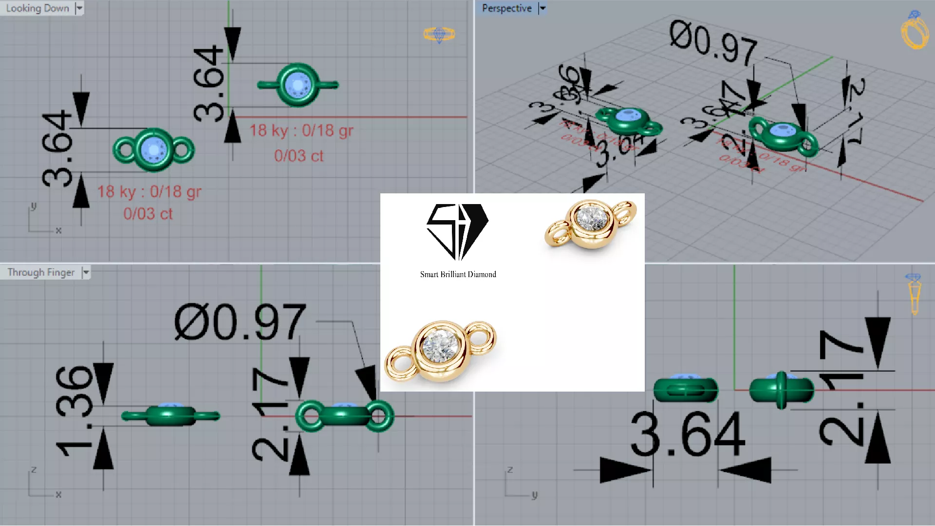 Universal Chain Link Jewelry Component gl0052 3D print model
