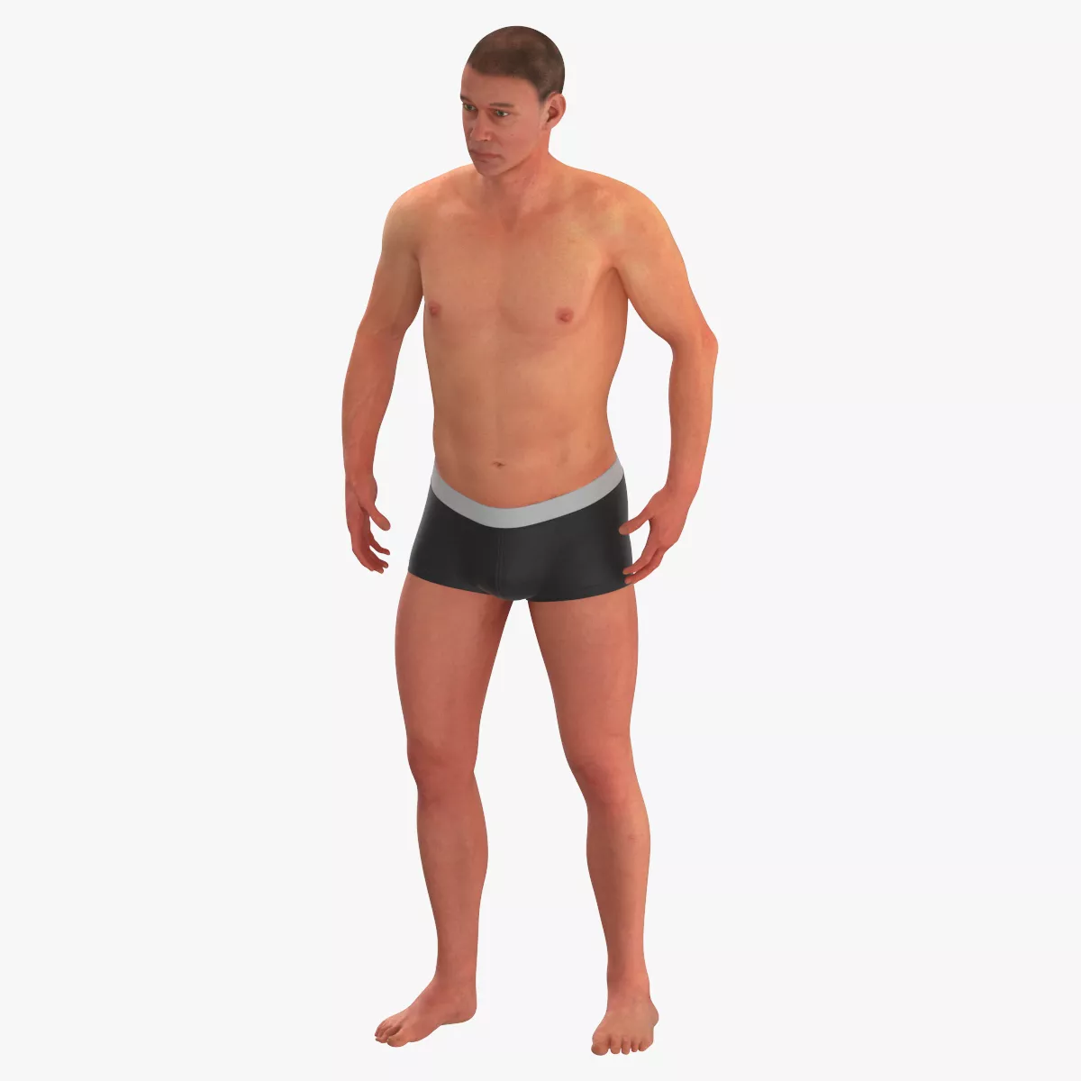 Male Human Body Idle Pose 3D model