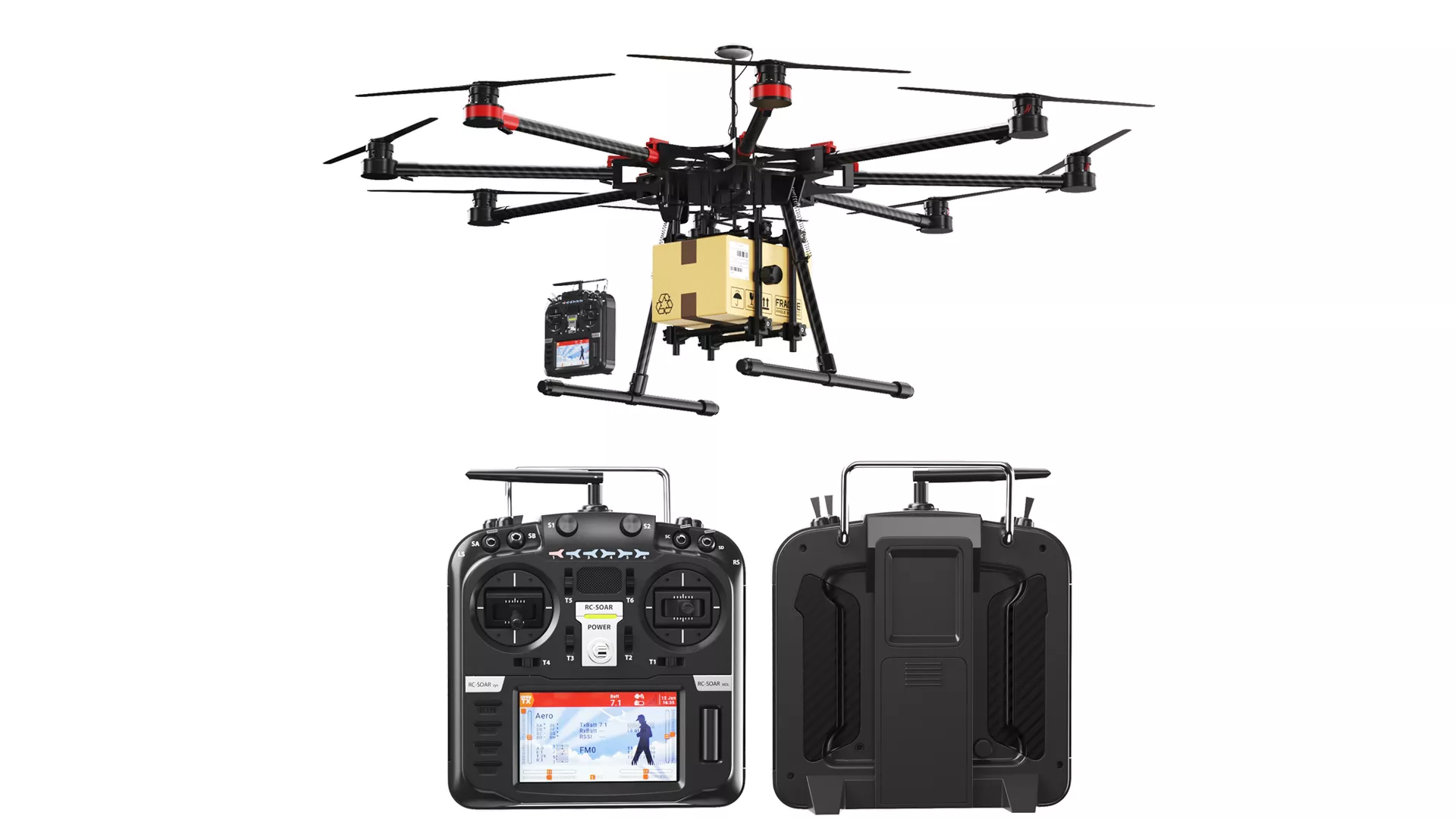 Delivery Heavy Duty Drone 3D model