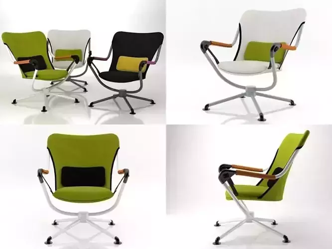 Waver lounge chair 3D model