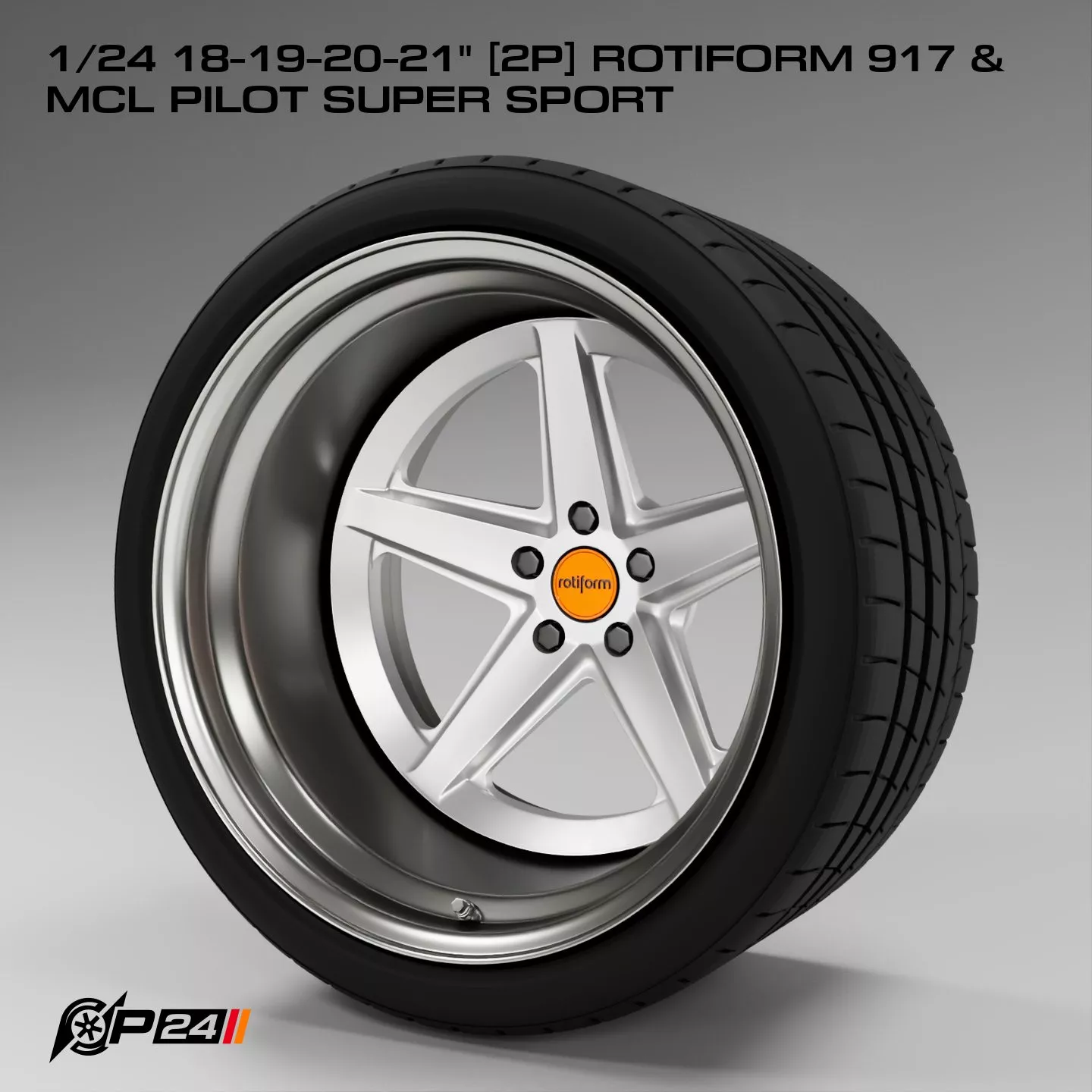1-24th 18-19-20-21 inches 2P Rotiform 917 and MCL Pilot Super... 3D print model