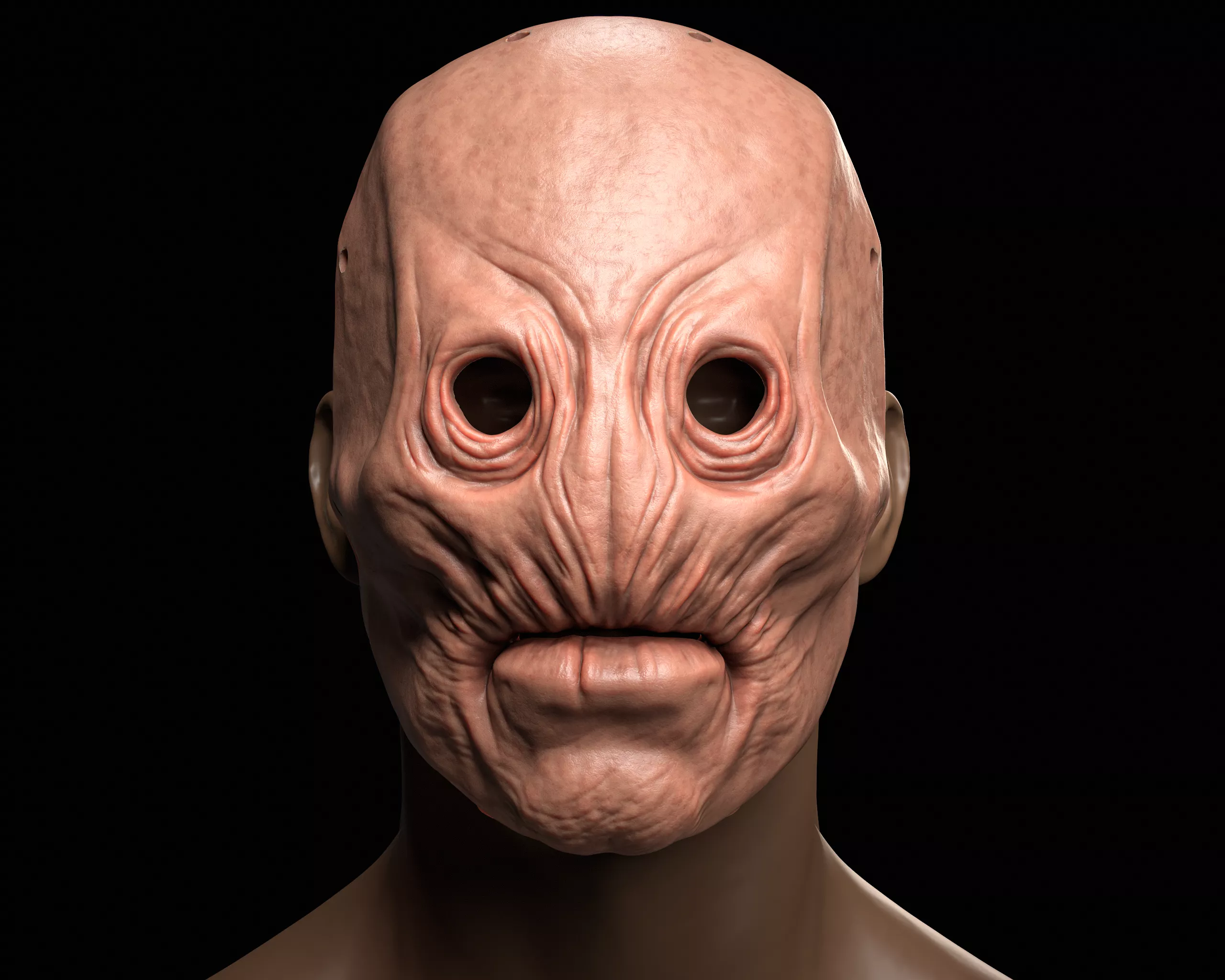 Eye Hole Mask - Creepy Creature Prop 3D print model