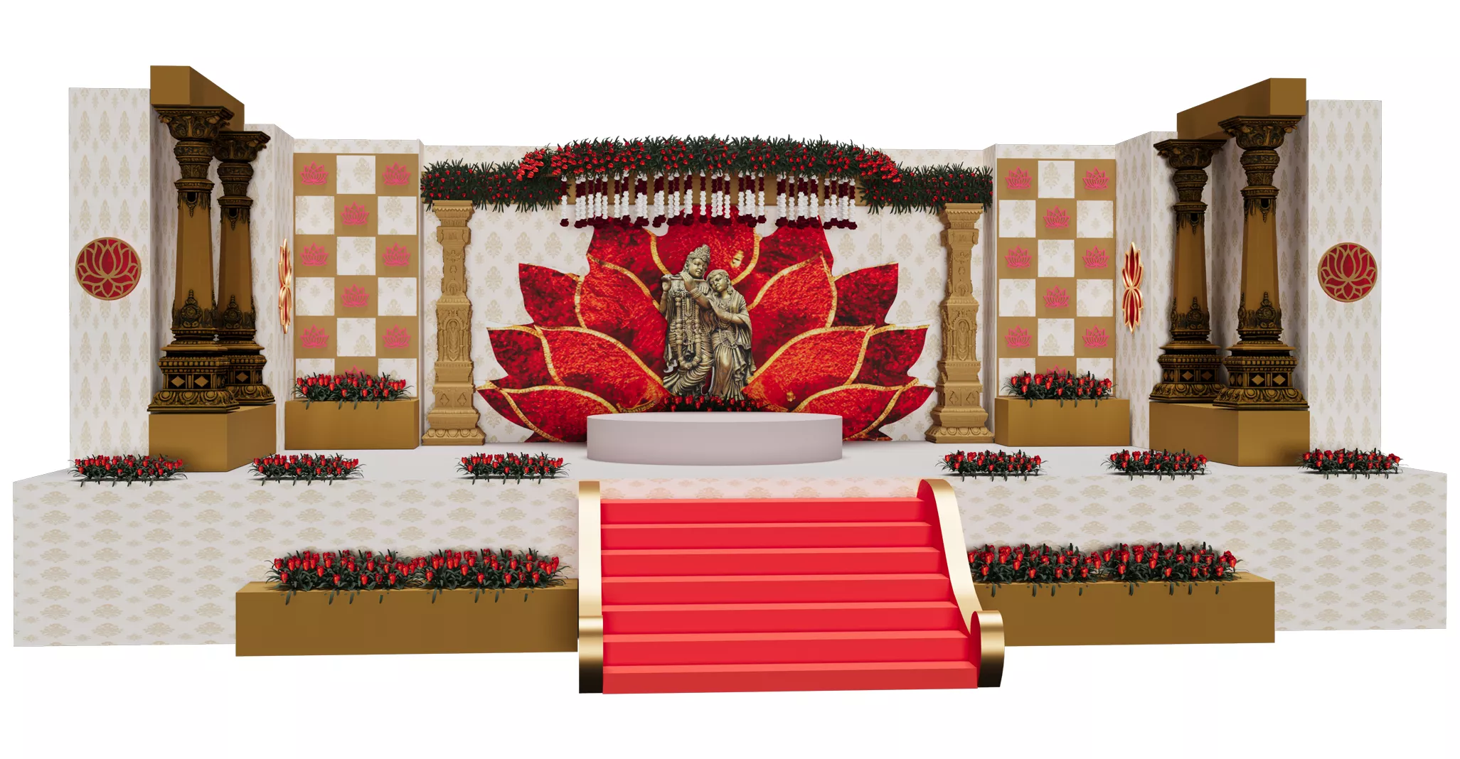 WEDDING STAGE Free 3D model