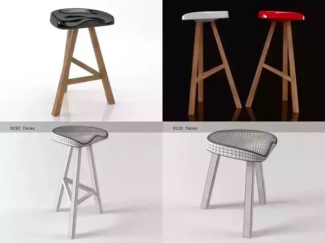 Heidi different wooden stools