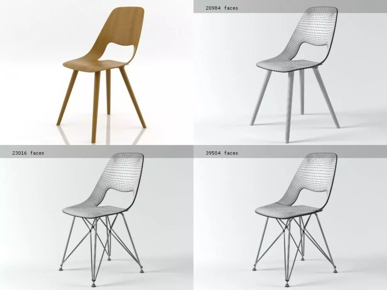 Jill eames chair eames chair eames chair ea 3D model_2