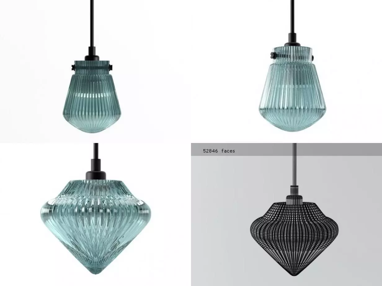 Glass Light Bead and Top 3D model_1