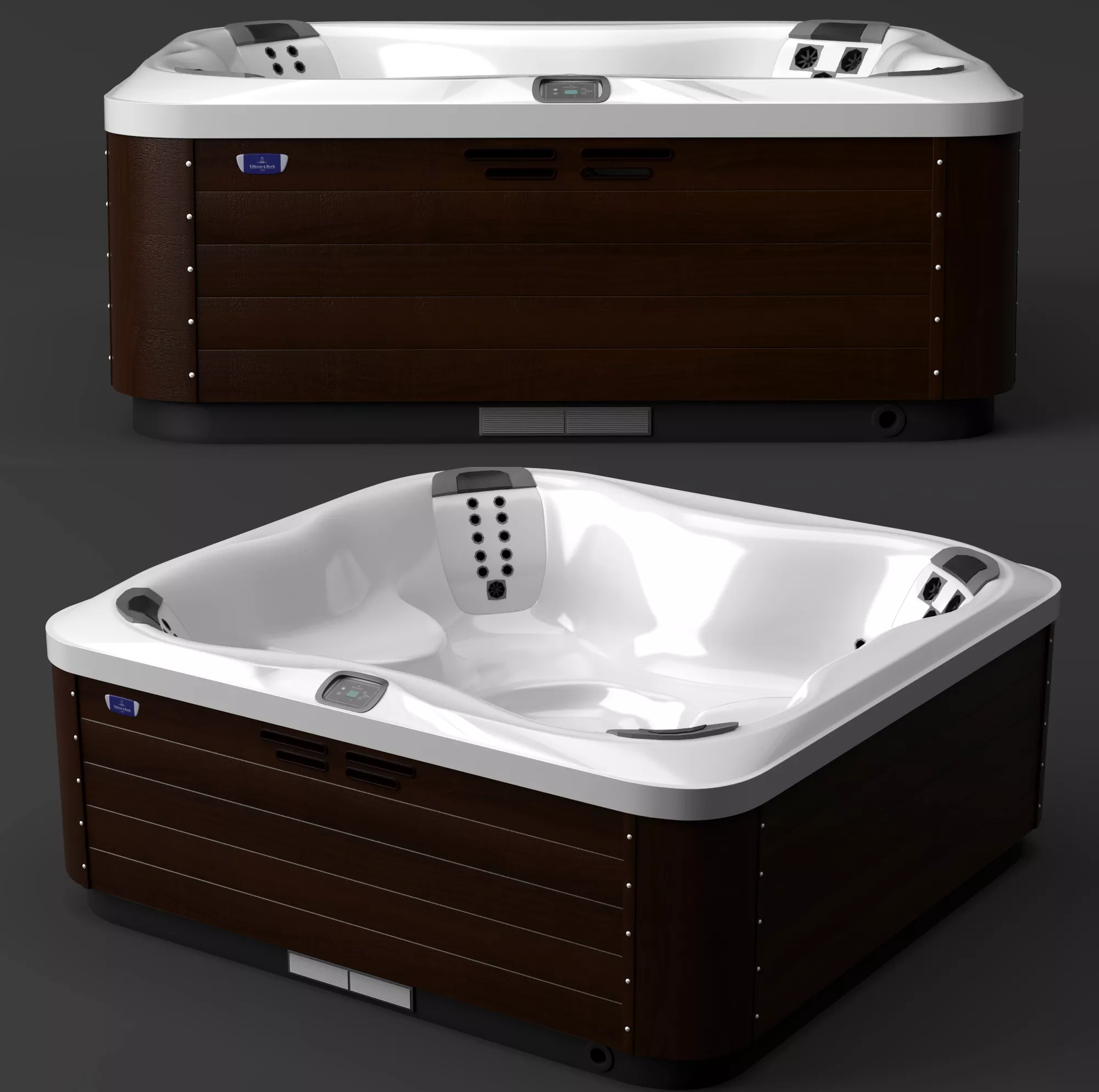 Hot Tub Spa Bathtub Low-poly 3D model