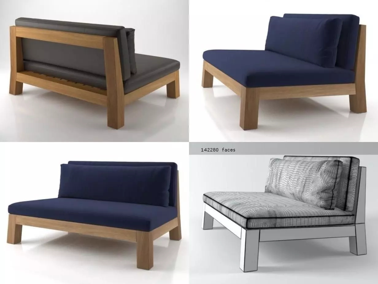 Gijs loveseat 3D model_1