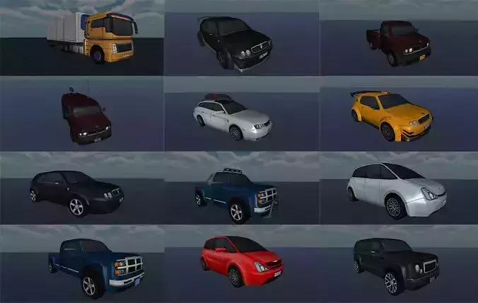 Vehicle Pack  Low-poly 3D model