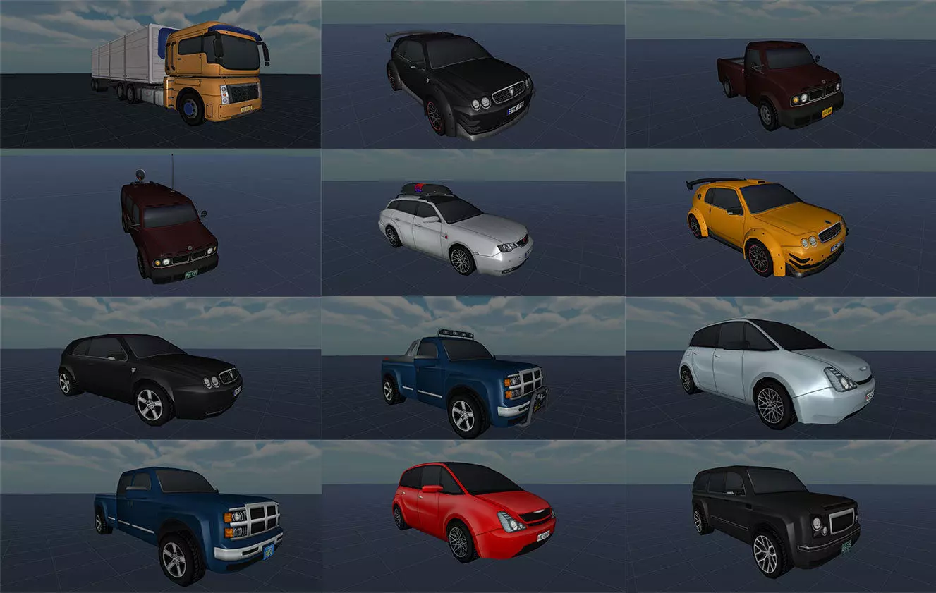 Vehicle Pack Low-poly 3D model Low-poly 3D model_0