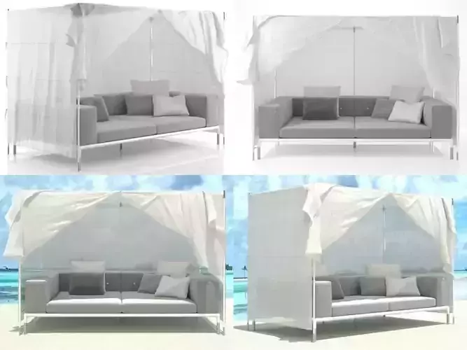 Springtime sofa stt 3D model