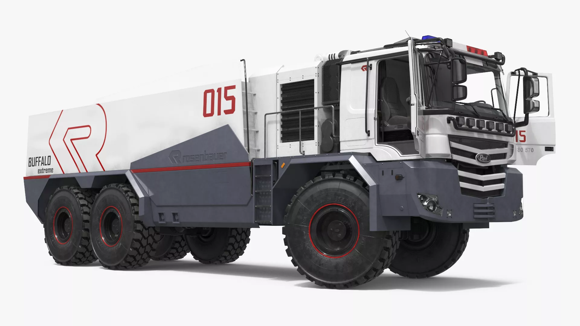 Rosenbauer Buffalo Extreme Fire Truck Rigged 3D model