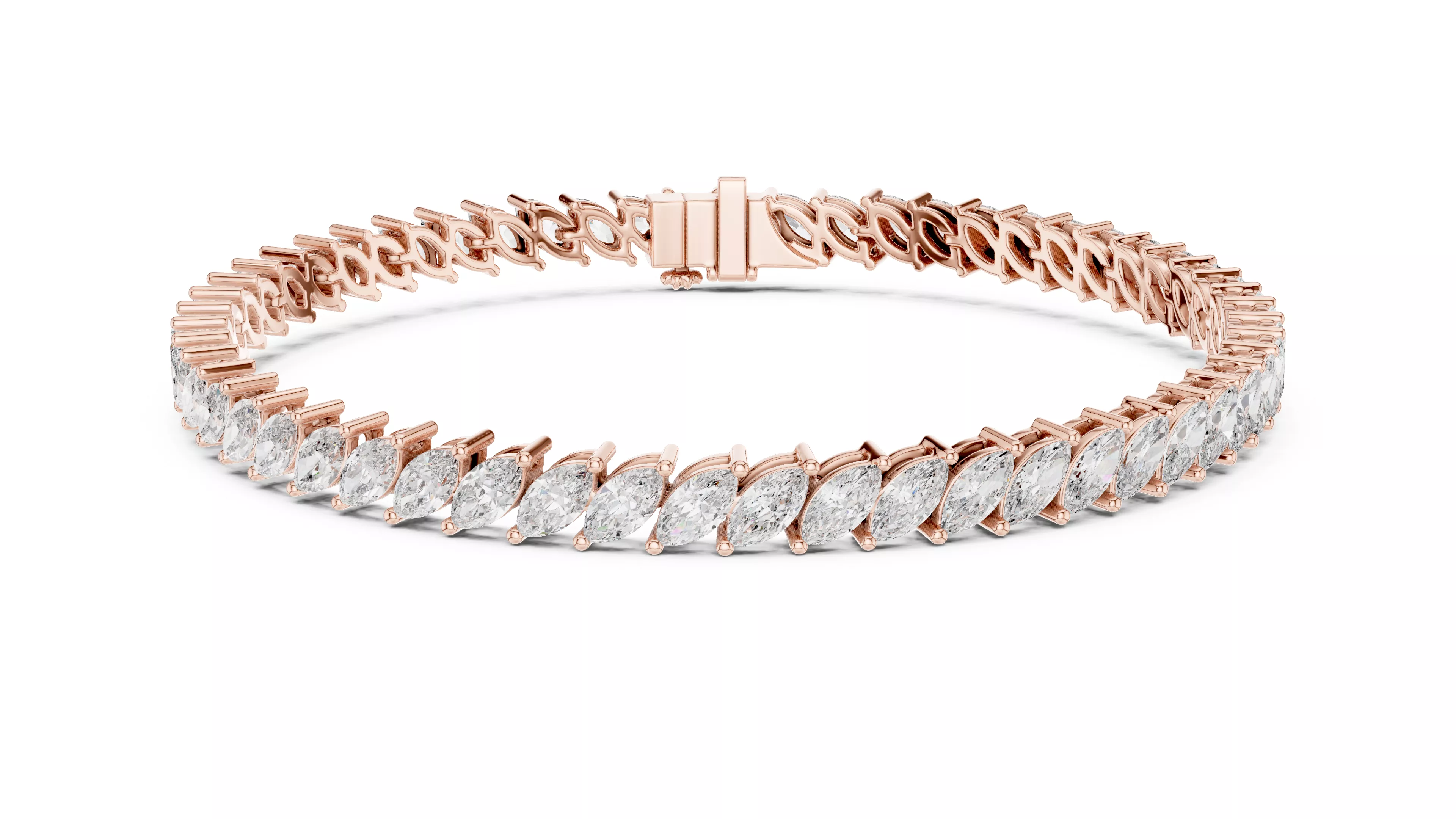 Marquise Diamond Tennis Bracelet Jewelry 3D print model