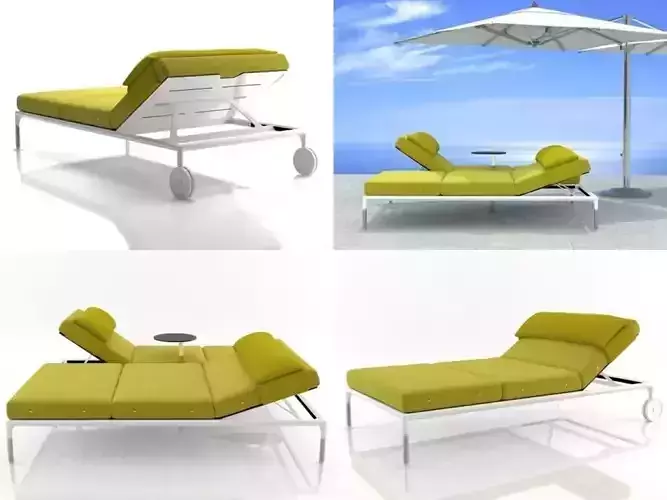 Springtime Chaise Lounge 3D model