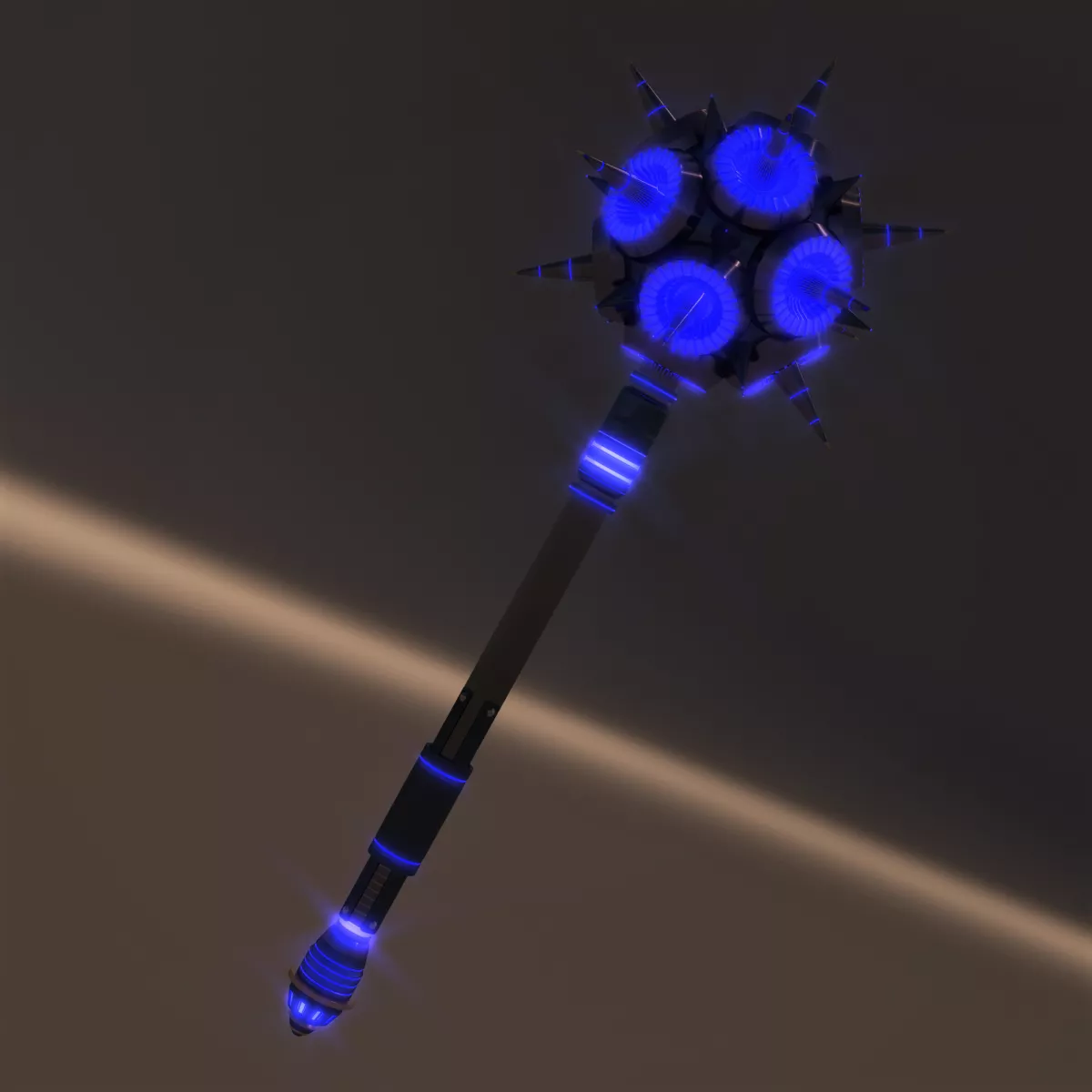 SciFi Spiked Club V2 3D model