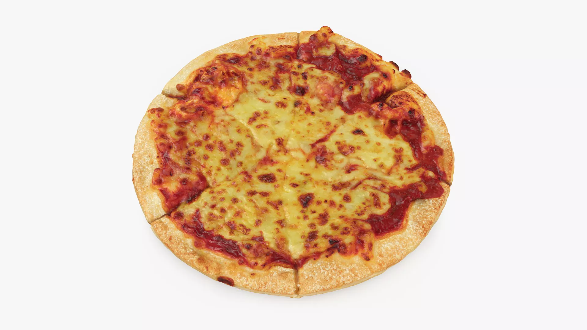 Cheese Pizza 01 Low-poly 3D model