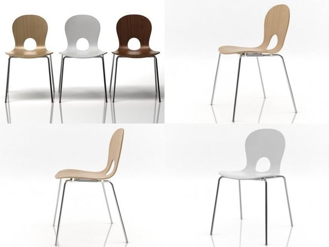 Rodrigo four different chairs 3D model