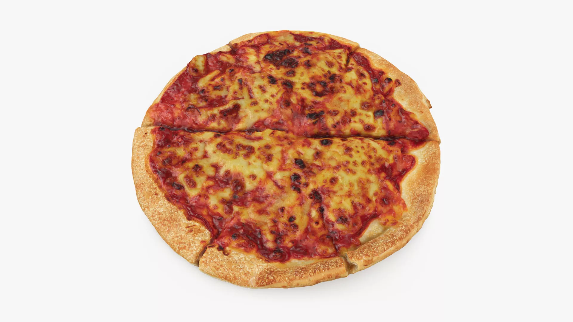 Cheese Pizza 02 Low-poly 3D model
