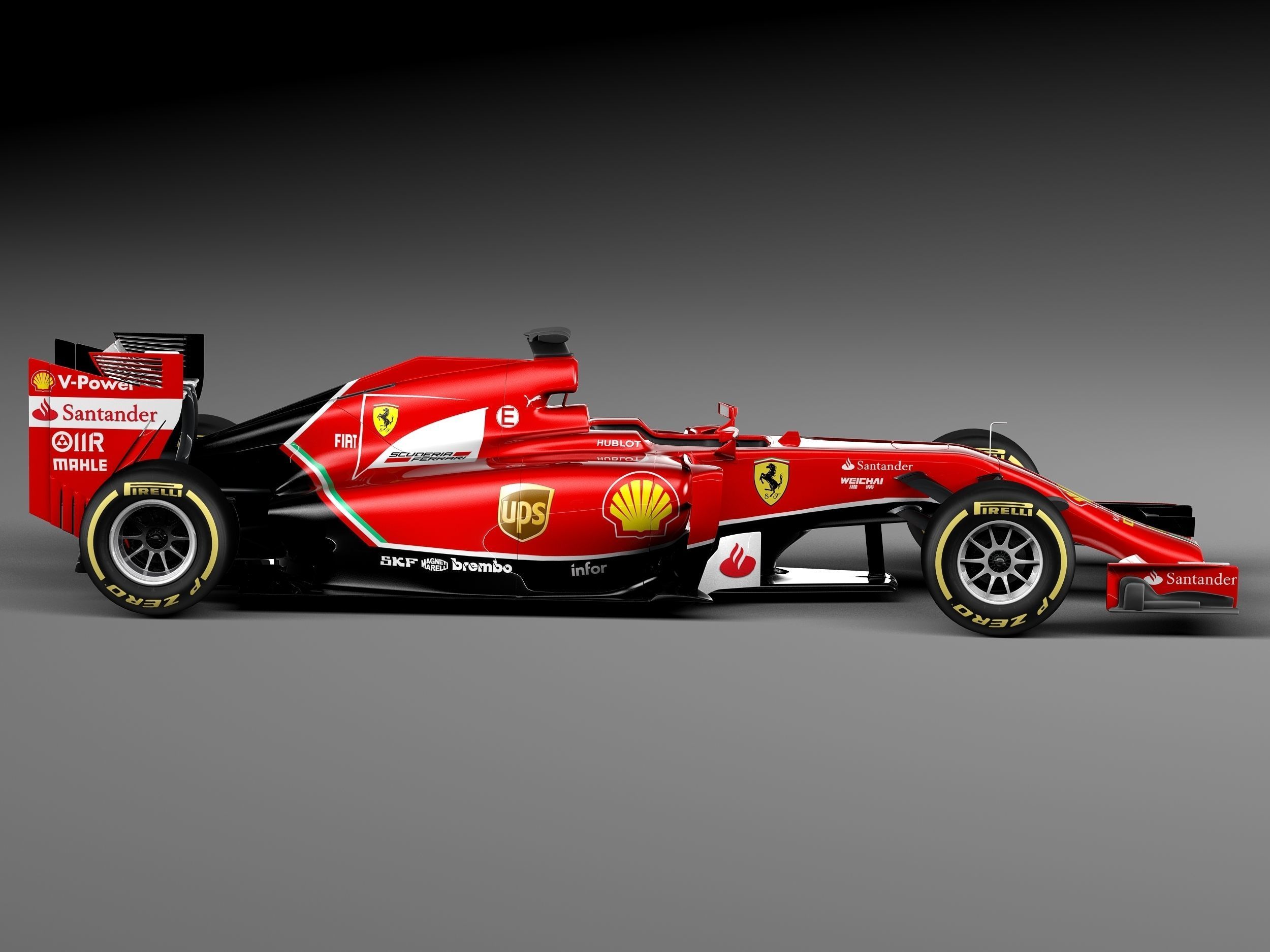 Formula 1 Ferrari 2014 3D model_6