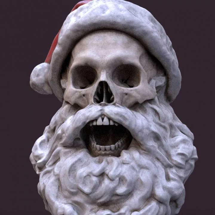 Skull Santa 3D print model