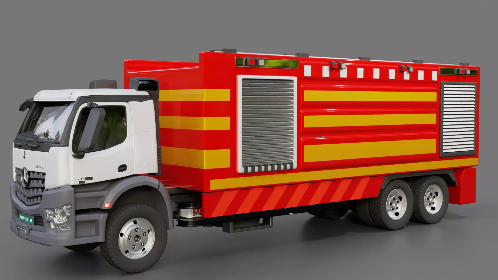 Mercedes Benz Arocs Fire Truck 2013 3D model