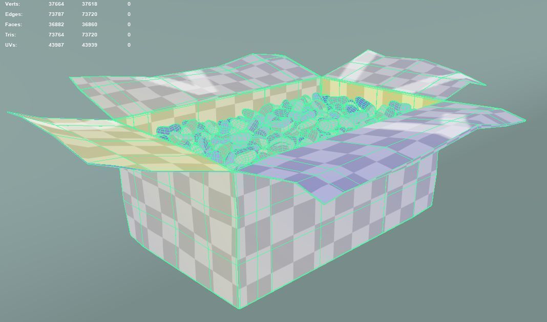 Opened Shipping box 3D model_7