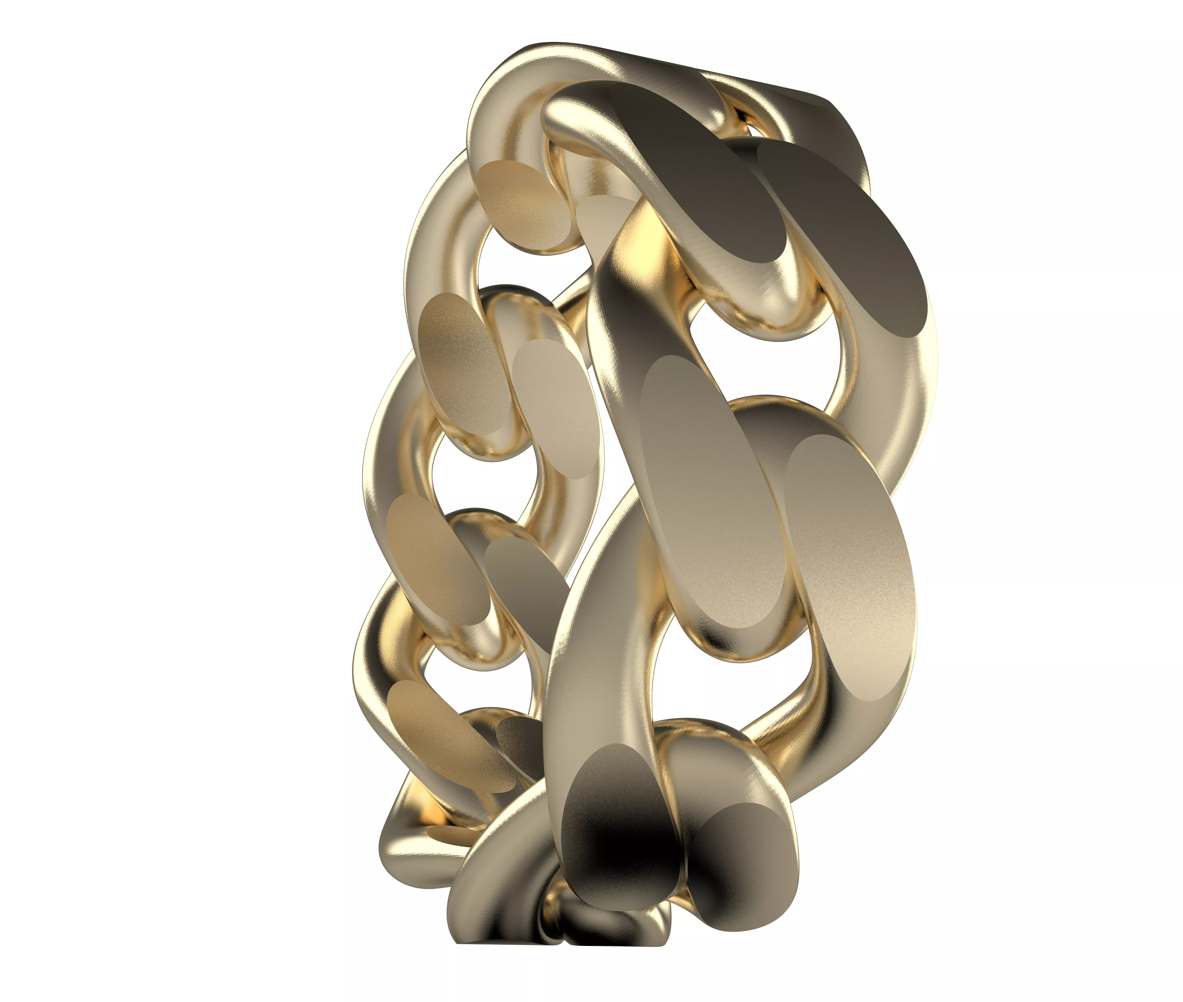 Oval Link Chain Ring Free 3D print model