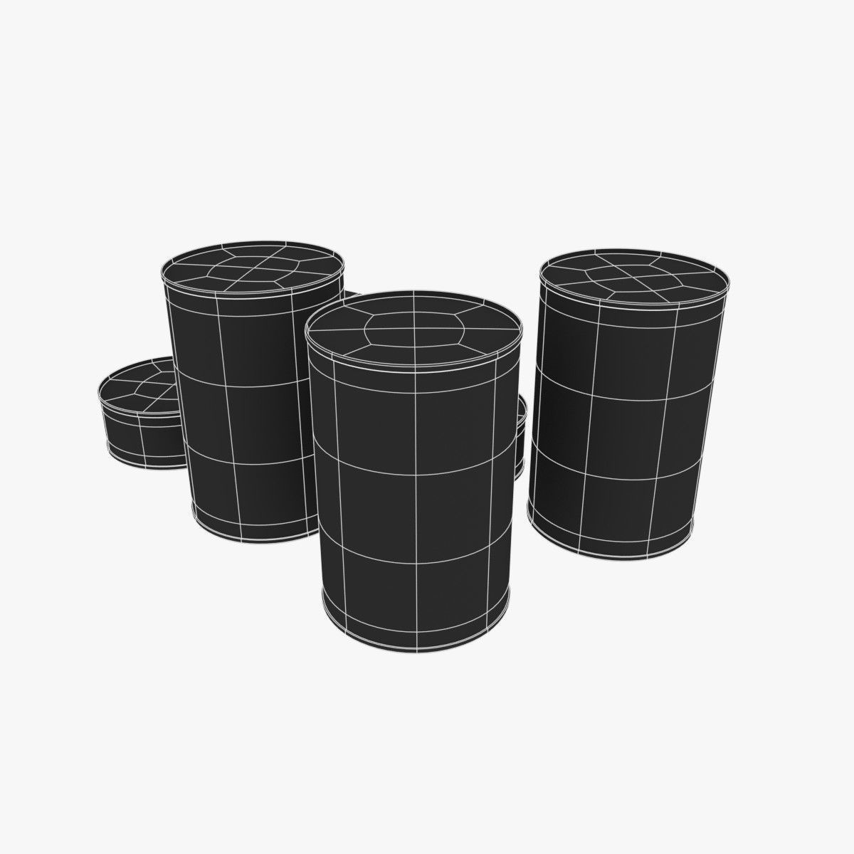 US K-rations set WWII Low-poly 3D model_15