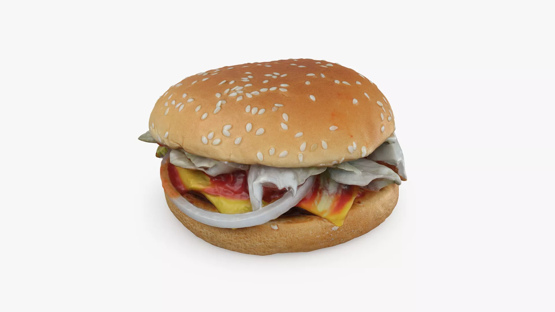Cheeseburger 01 Low-poly 3D model