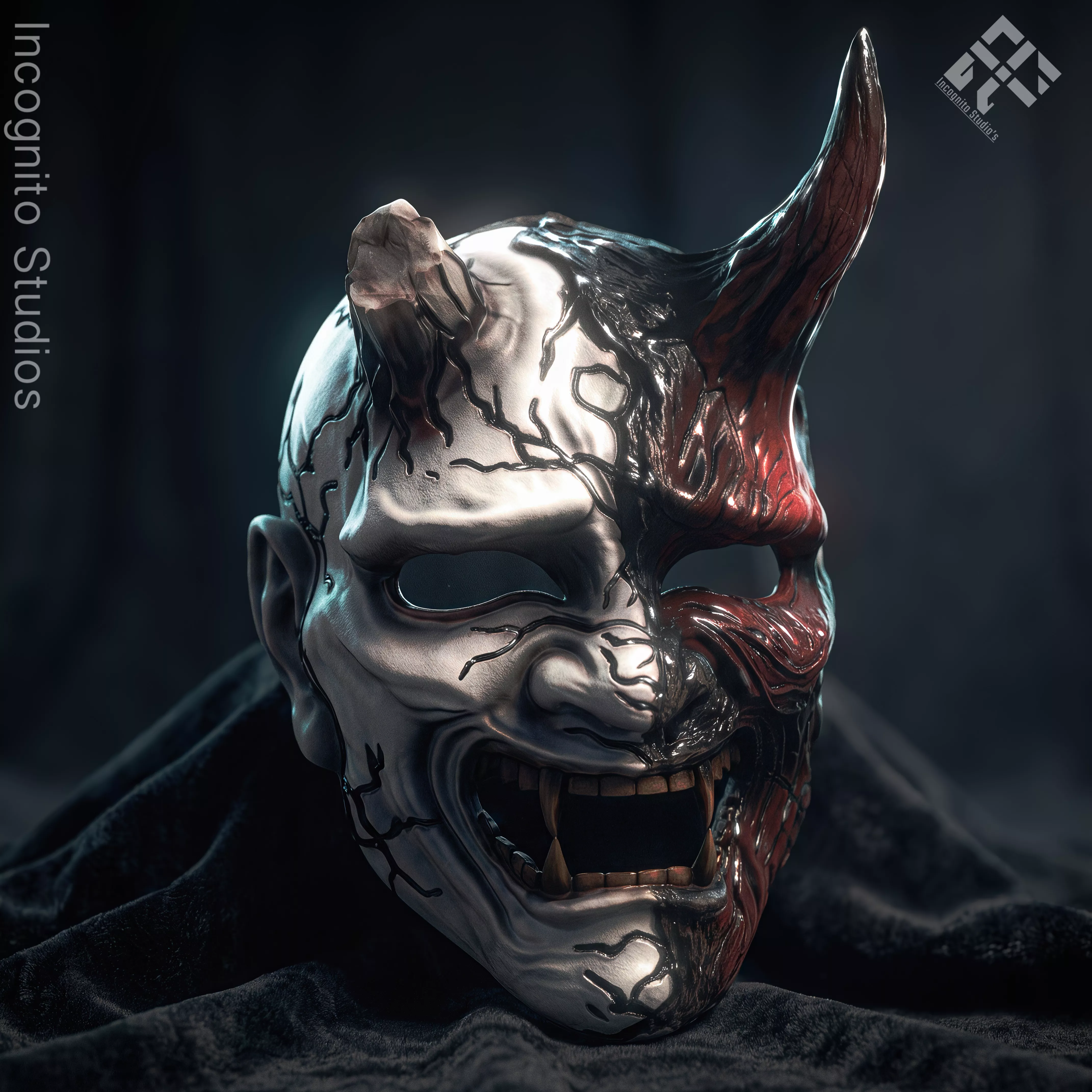 Oni Demon Mask Wearable 3D Model 3D print model