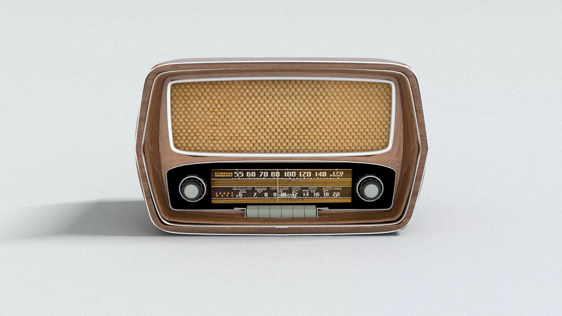 laos Old Radio 3D model
