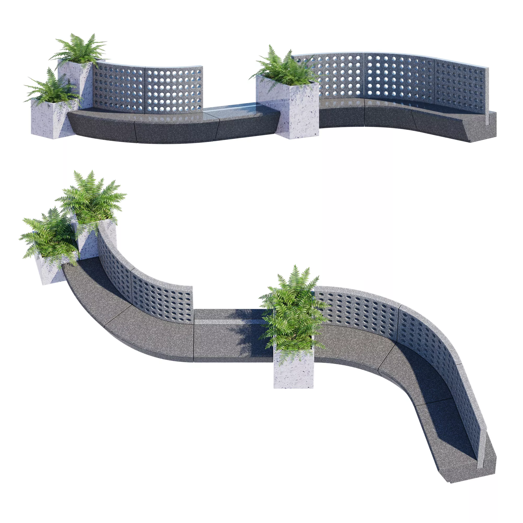 Gap straight bench 3D model