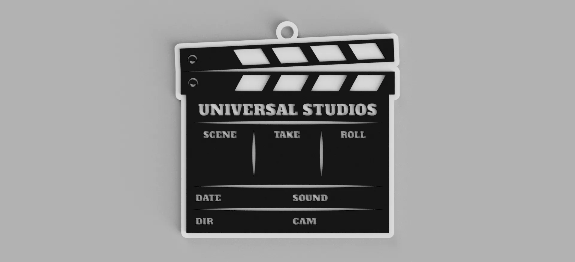 Movie clapperboard poster movie keychain pendant earring 3D print model