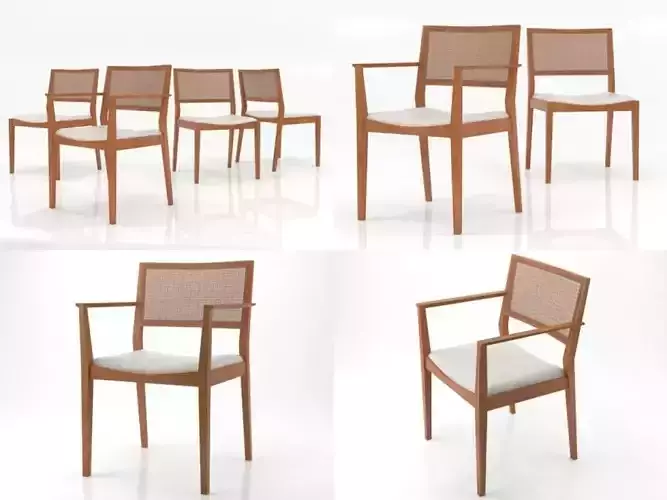 Mila set of wooden dining chairs