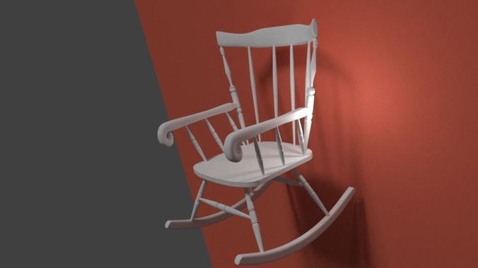 Old Rocking chair 3D model
