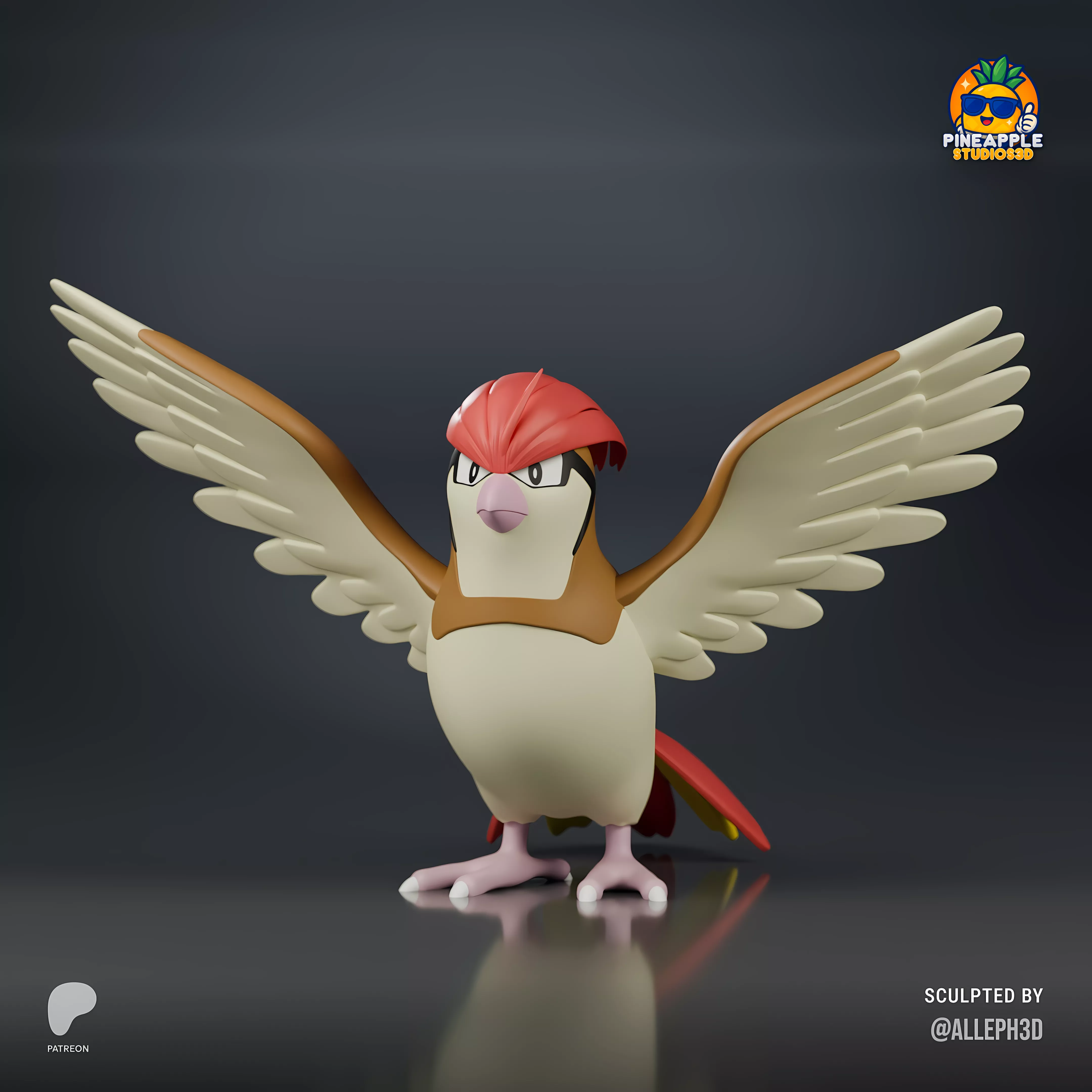 Pidgeotto Multicolor Flying Pokemon Collectible 3D Printable 3D print model