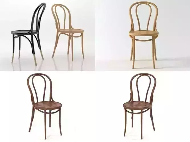 Marshall set of four wooden chairs