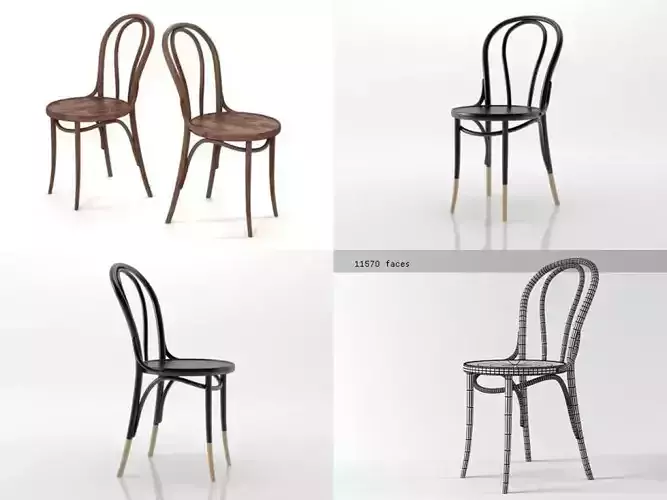 Marshall set of four wooden chairs