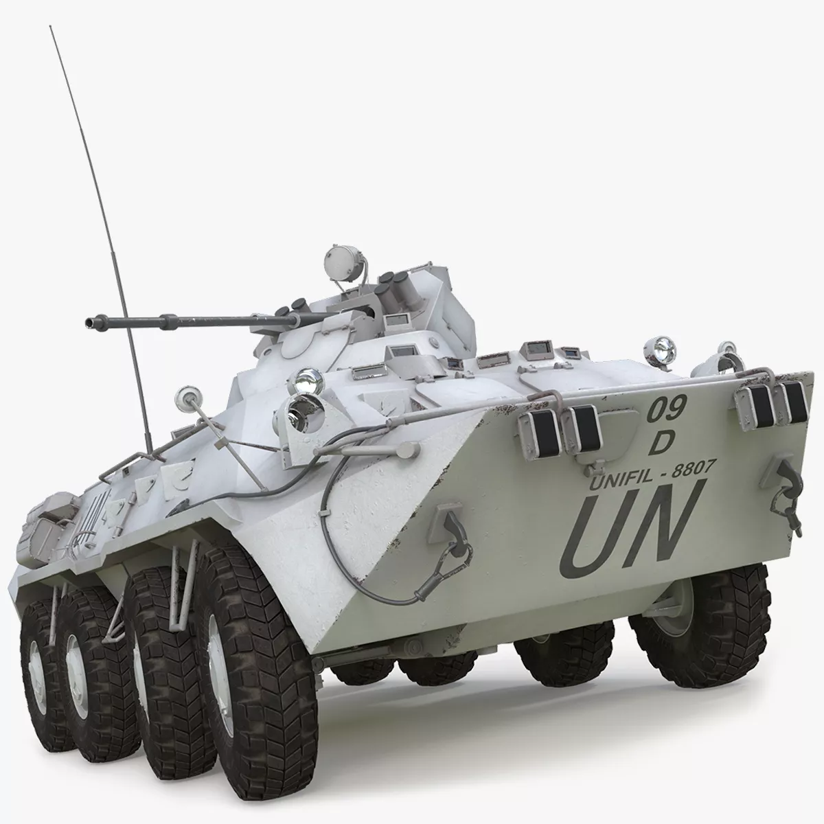 UN Peacekeeping Armored Personnel Carrier Rigged 3D model