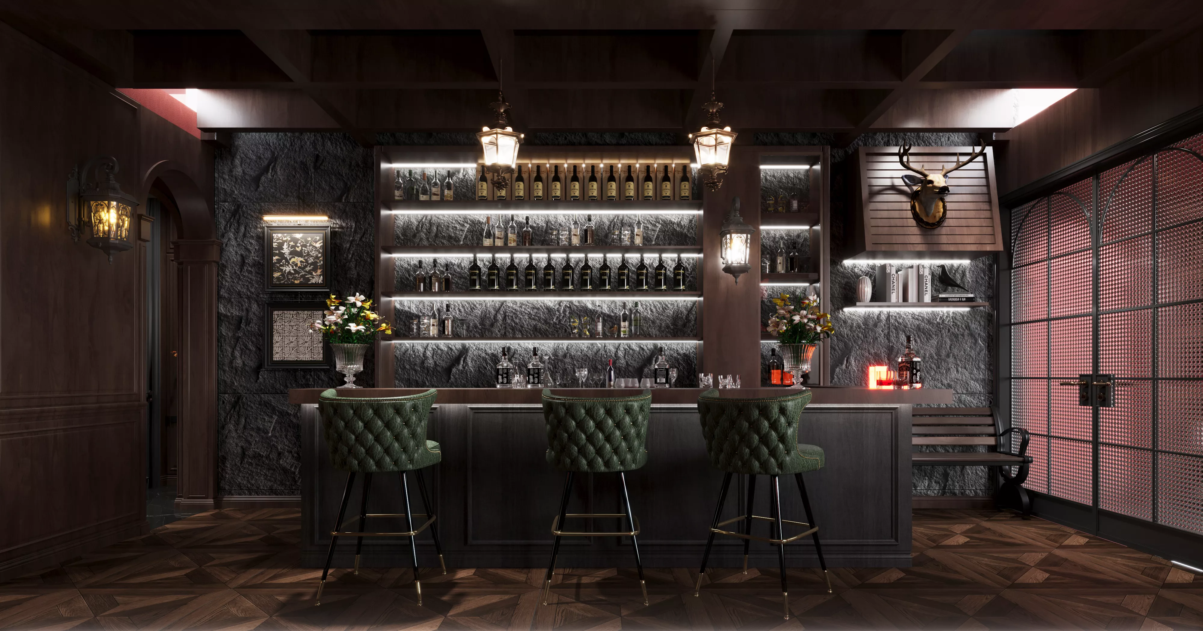 Contemporary Lounge Bar 173 3D model
