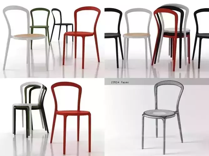 Lady P four different colored chairs