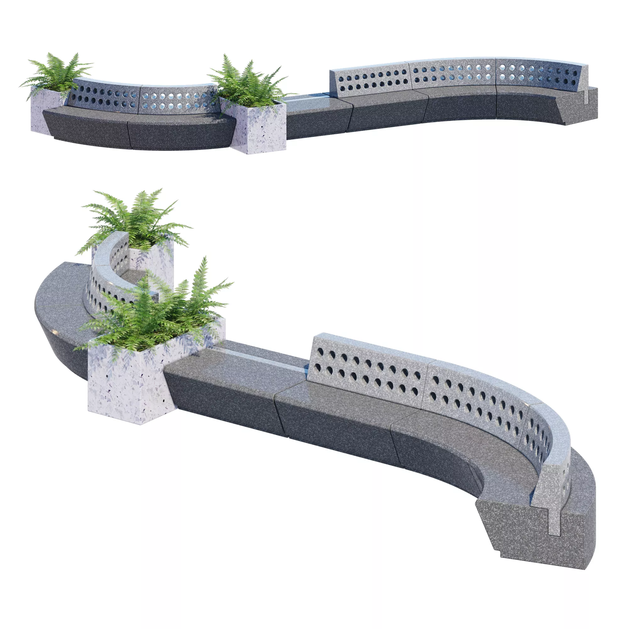 Bench gap one 3D model