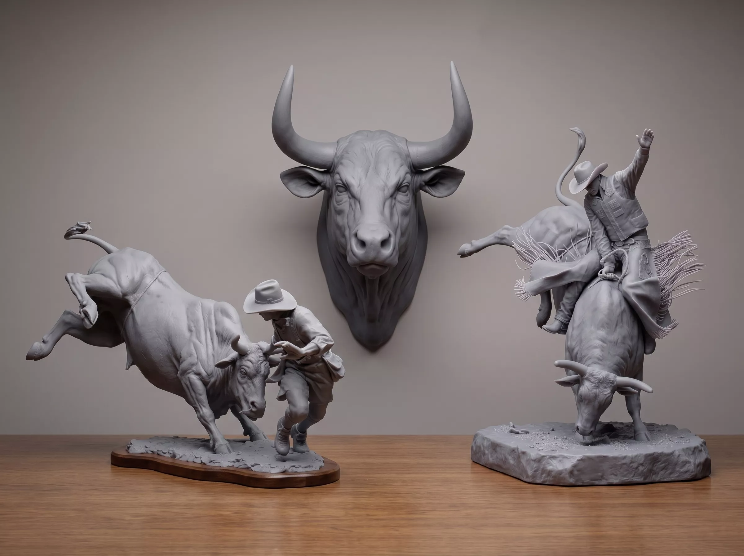 Rodeo Bull Riders Collection 3D print model