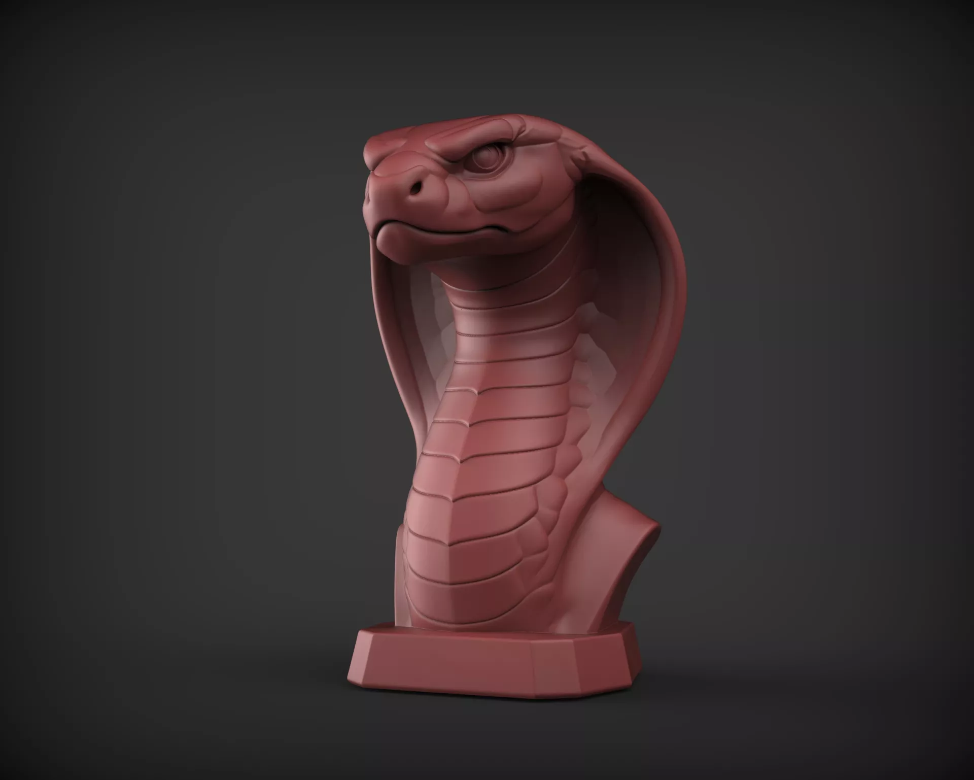Angry Cobra bust stl 3D print model