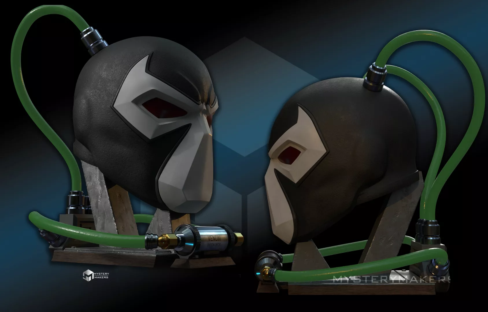 Bane mask with stand Knightfall 3D print model