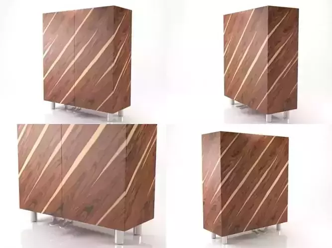 Bois de Rose diagonal 3D model