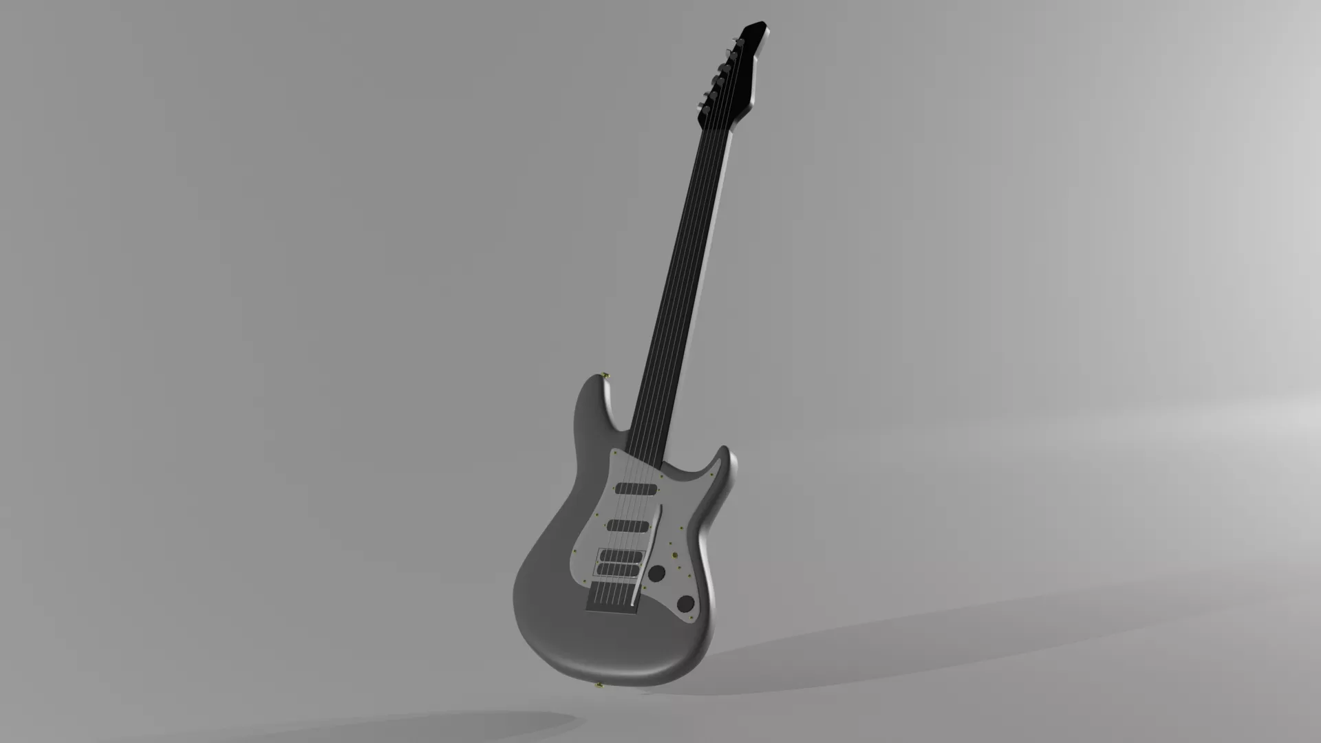 Detailed High-Poly Electric Guitar Model 3D model
